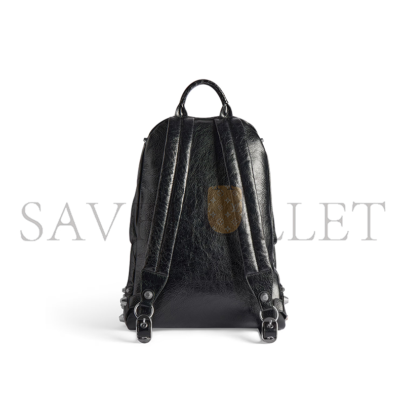 BALENCIAGA MEN'S LE CAGOLE BACKPACK IN BLACK 766297210KR1000 (45.9*35*18cm) BALENCIAGA MEN'S LE CAGOLE BACKPACK IN BLACK 766297210KR1000 (45.9*35*18cm)