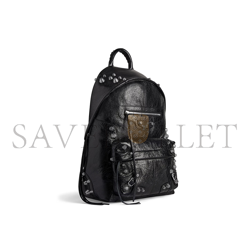 BALENCIAGA MEN'S LE CAGOLE BACKPACK IN BLACK 766297210KR1000 (45.9*35*18cm) BALENCIAGA MEN'S LE CAGOLE BACKPACK IN BLACK 766297210KR1000 (45.9*35*18cm)