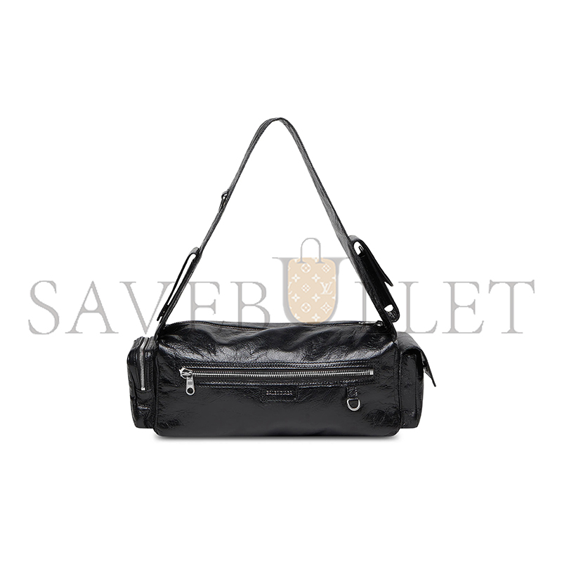 BALENCIAGA SUPERBUSY SLING BAG SMALL IN BLACK 702167210C81000 (36*15*13cm)
