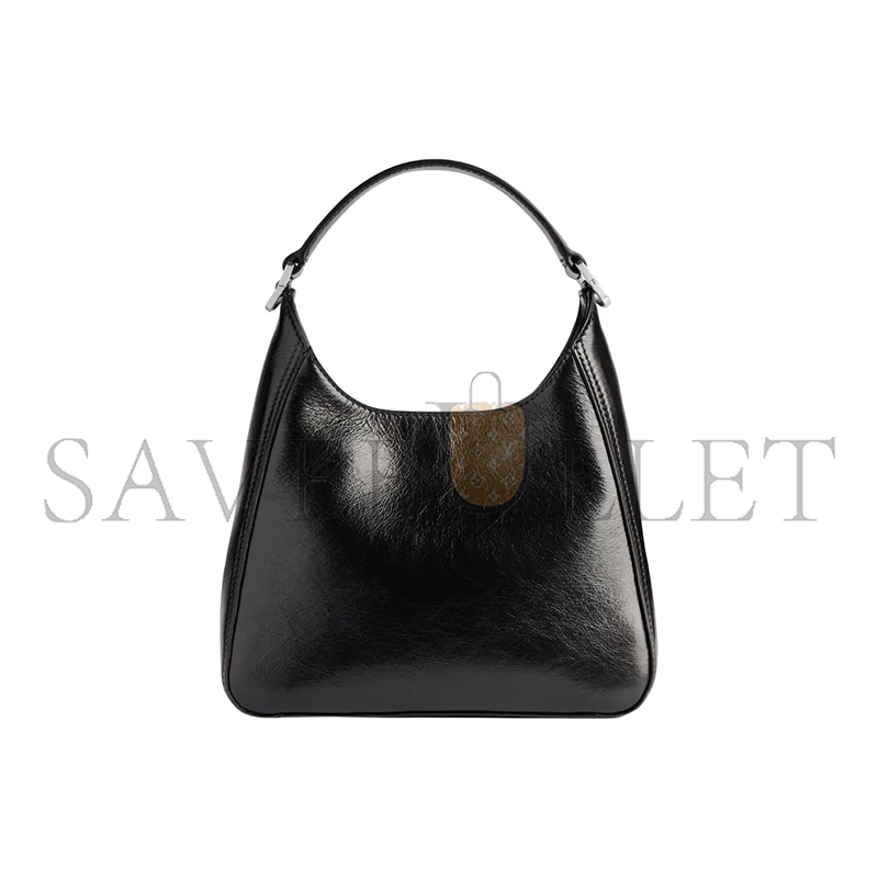 BALENCIAGA WOMEN'S BB SOFT HOBO BAG SMALL IN BLACK 8019282AAIY1000 (20.5*20*6.8cm)