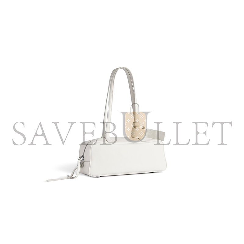 BALENCIAGA WOMEN'S CARRIE BOWLING BAG SMALL IN WHITE 8329202ABNP9016 (30.9*11.9*11.9cm) BALENCIAGA WOMEN'S CARRIE BOWLING BAG SMALL IN WHITE 8329202ABNP9016 (30.9*11.9*11.9cm)
