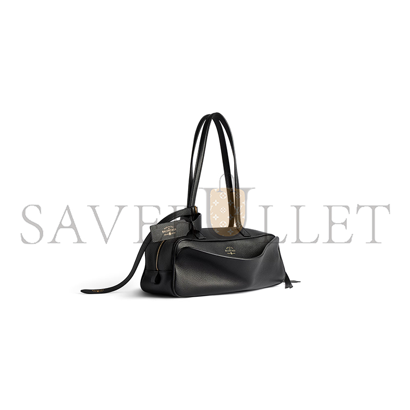 BALENCIAGA WOMEN'S CARRIE BOWLING BAG SMALL IN BLACK 8329202ABNQ1000 (30.9*11.9*11.9cm) BALENCIAGA WOMEN'S CARRIE BOWLING BAG SMALL IN BLACK 8329202ABNQ1000 (30.9*11.9*11.9cm)