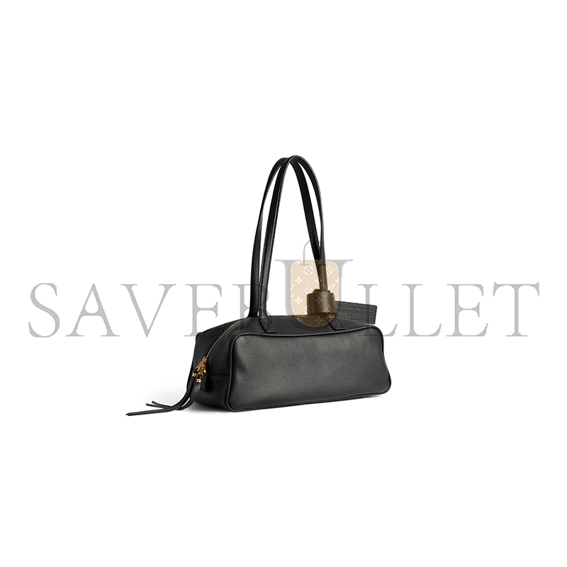 BALENCIAGA WOMEN'S CARRIE BOWLING BAG SMALL IN BLACK 8329202ABNQ1000 (30.9*11.9*11.9cm) BALENCIAGA WOMEN'S CARRIE BOWLING BAG SMALL IN BLACK 8329202ABNQ1000 (30.9*11.9*11.9cm)
