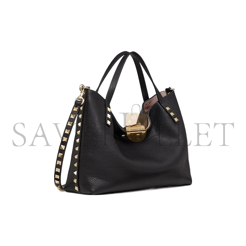 VALENTINO ROCKSTUD CALFSKIN SMALL TOTE BAG XW2B0K11VSN-44A (26*20*8cm)