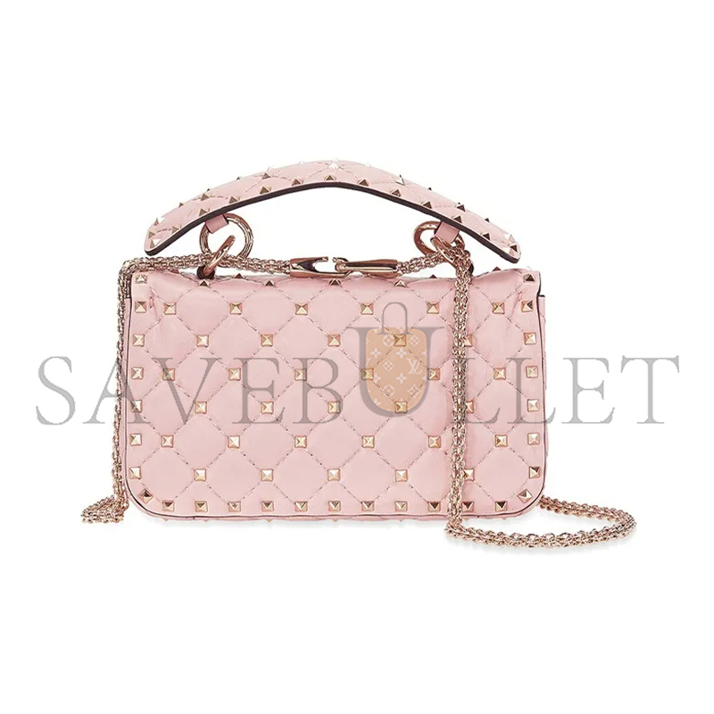 VALENTINO SMALL NAPPA ROCKSTUD SPIKE BAG B0123NAP-W34 (20*11.5*5cm)