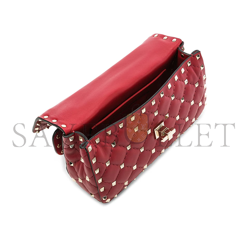 VALENTINO SMALL NAPPA ROCKSTUD SPIKE BAG W2B0123NAPWU3 (20*11.5*5cm)