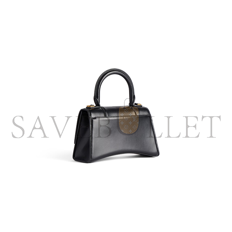 BALENCIAGA WOMEN'S HOURGLASS HANDBAG XS IN BLACK 5928331QJ4M1000 (18.8*13*7.9cm) BALENCIAGA WOMEN'S HOURGLASS HANDBAG XS IN BLACK 5928331QJ4M1000 (18.8*13*7.9cm)