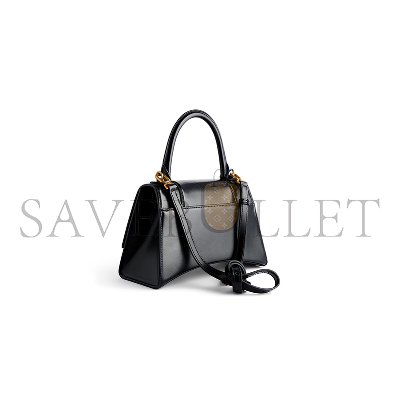 BALENCIAGA WOMEN'S HOURGLASS HANDBAG SMALL IN BLACK 5935461QJ4M1000 (22.9*15*9.9cm) BALENCIAGA WOMEN'S HOURGLASS HANDBAG SMALL IN BLACK 5935461QJ4M1000 (22.9*15*9.9cm)