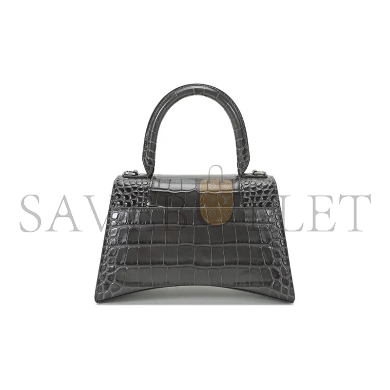 BALENCIAGA WOMEN'S HOURGLASS HANDBAG SMALL IN INK GRAY 5935461LR6Y1309 (22.9*15*9.9cm)