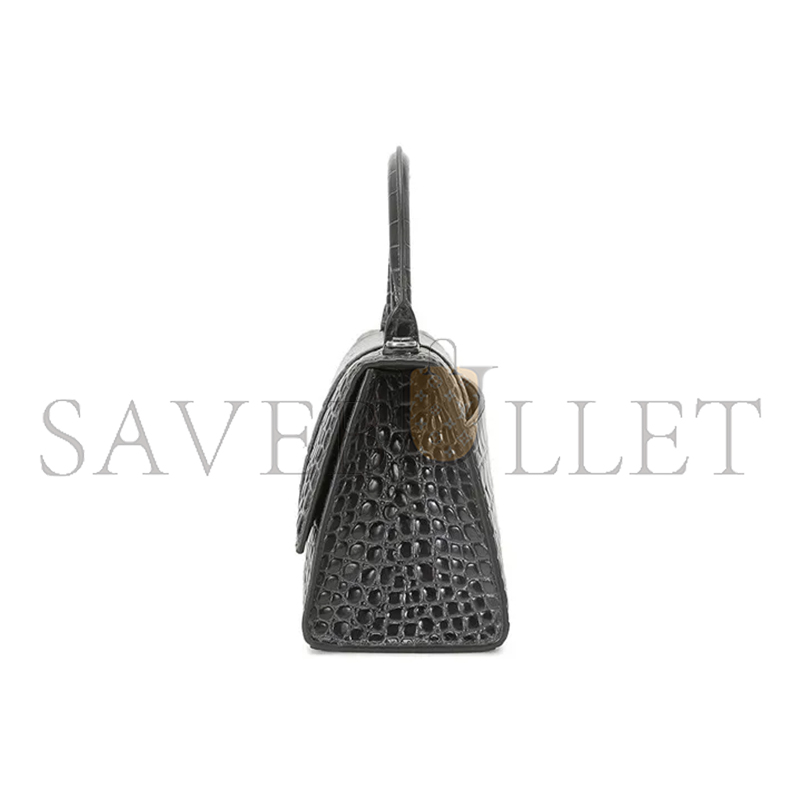 BALENCIAGA WOMEN'S HOURGLASS HANDBAG SMALL IN INK GRAY 5935461LR6Y1309 (22.9*15*9.9cm)