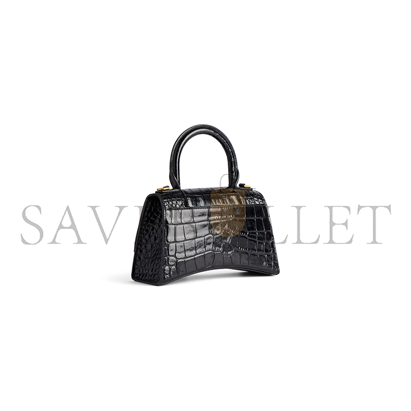 BALENCIAGA WOMEN'S HOURGLASS HANDBAG XS IN BLACK 5928331LRGM1000 (18.8*13*7.9cm) BALENCIAGA WOMEN'S HOURGLASS HANDBAG XS IN BLACK 5928331LRGM1000 (18.8*13*7.9cm)