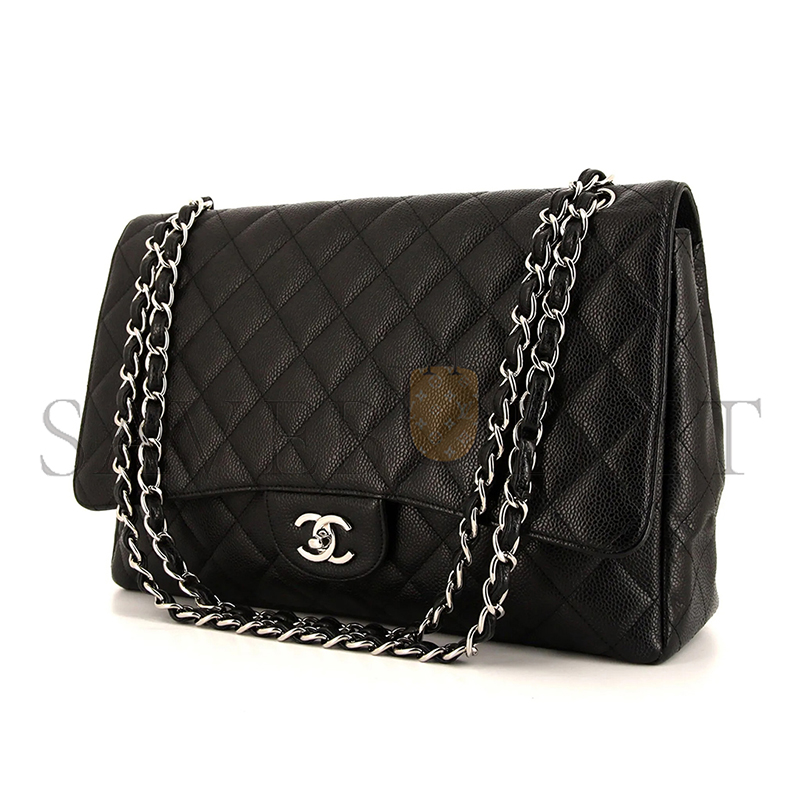 CHANEL MASTER JUMBO CLASSIC CAVIAR EXTRA LARGE DOUBLE FLAP SHOULDER BAG 239627 (33*23*10cm)