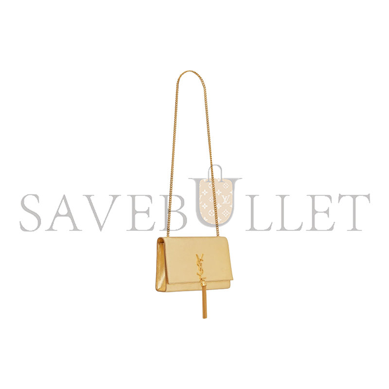 YSL METALLIC CALFSKIN KATE MONOGRAM TASSEL CHAIN WALLET 354119DUZ0J8030 (24*15*7cm)
