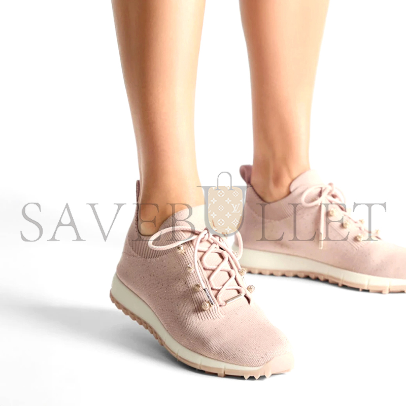 JIMMY CHOO VELES MACARON SEQUIN KNIT TRAINERS VELESBNV113145
