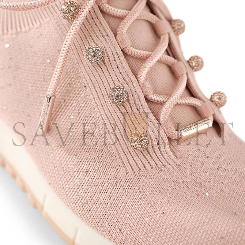 JIMMY CHOO VELES MACARON SEQUIN KNIT TRAINERS VELESBNV113145 JIMMY CHOO VELES MACARON SEQUIN KNIT TRAINERS VELESBNV113145