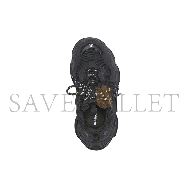 BALENCIAGA KIDS - TRIPLE S SNEAKER IN BLACK 654251W2CA41000 BALENCIAGA KIDS - TRIPLE S SNEAKER IN BLACK 654251W2CA41000