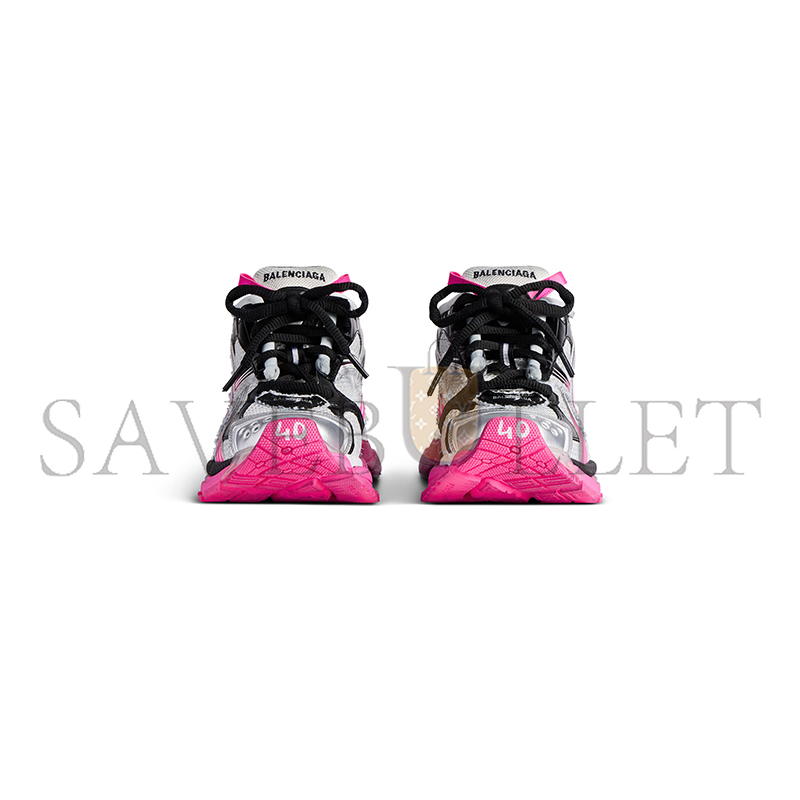 BALENCIAGA WOMEN'S RUNNER GRADIENT SNEAKER IN WHITEPINKBLACK 772767WRUNG9155