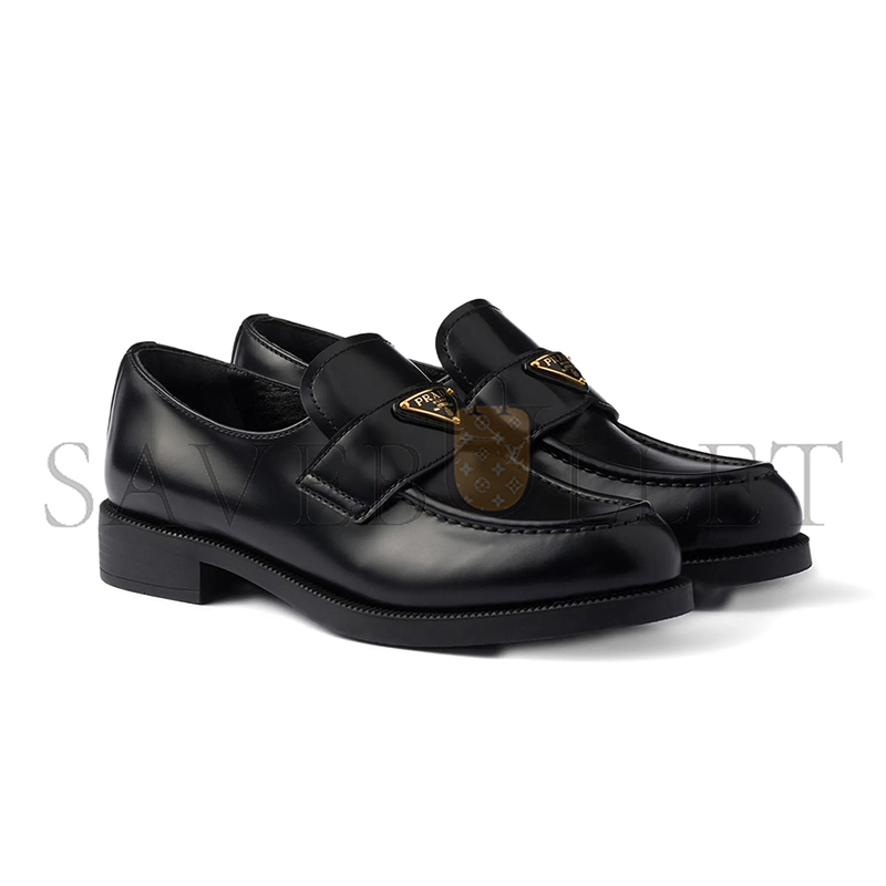 PRADA MONOLITH PATENT LEATHER LOAFERS 1D649M