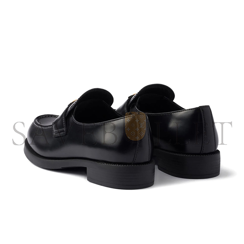 PRADA MONOLITH PATENT LEATHER LOAFERS 1D649M
