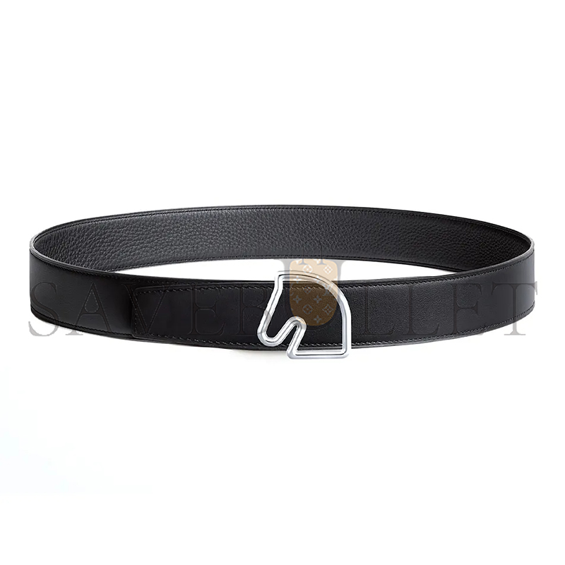 HERMES CHEVAL DOUBLE-SIDED HORSE HEAD BELT H081656CK05