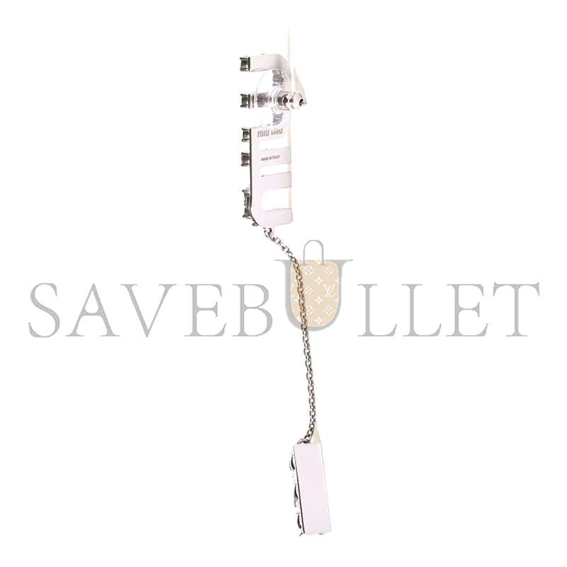 MIU MIU PENDANT EARRINGS WITH CRYSTALS 5JO661