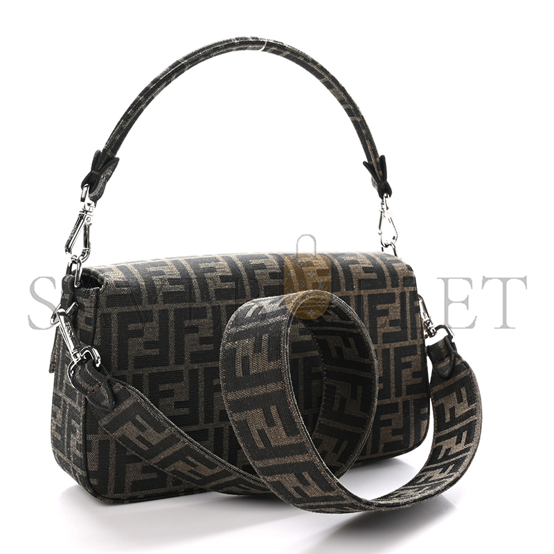 FENDI X FRGMT POKEMON BAGUETTE NM BAG EMBELLISHED ZUCCA CANVAS MEDIUM BROWN 330019 (27*15*6cm)