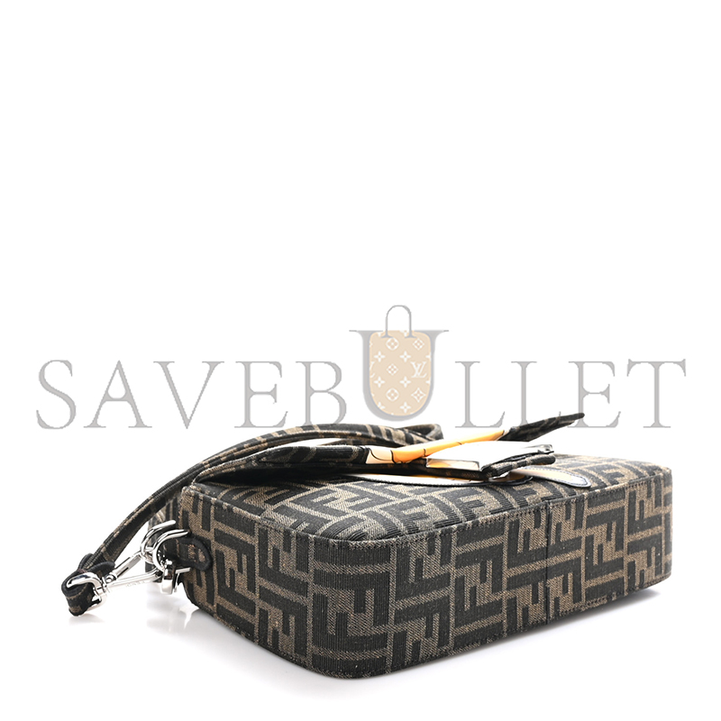FENDI X FRGMT POKEMON BAGUETTE NM BAG EMBELLISHED ZUCCA CANVAS MEDIUM BROWN 330019 (27*15*6cm)