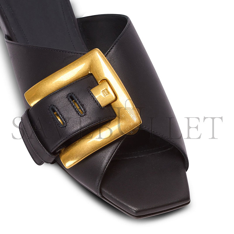 BALMAIN ANTHEM FLAT LEATHER SANDALS FN1UP141LVIT BALMAIN ANTHEM FLAT LEATHER SANDALS FN1UP141LVIT