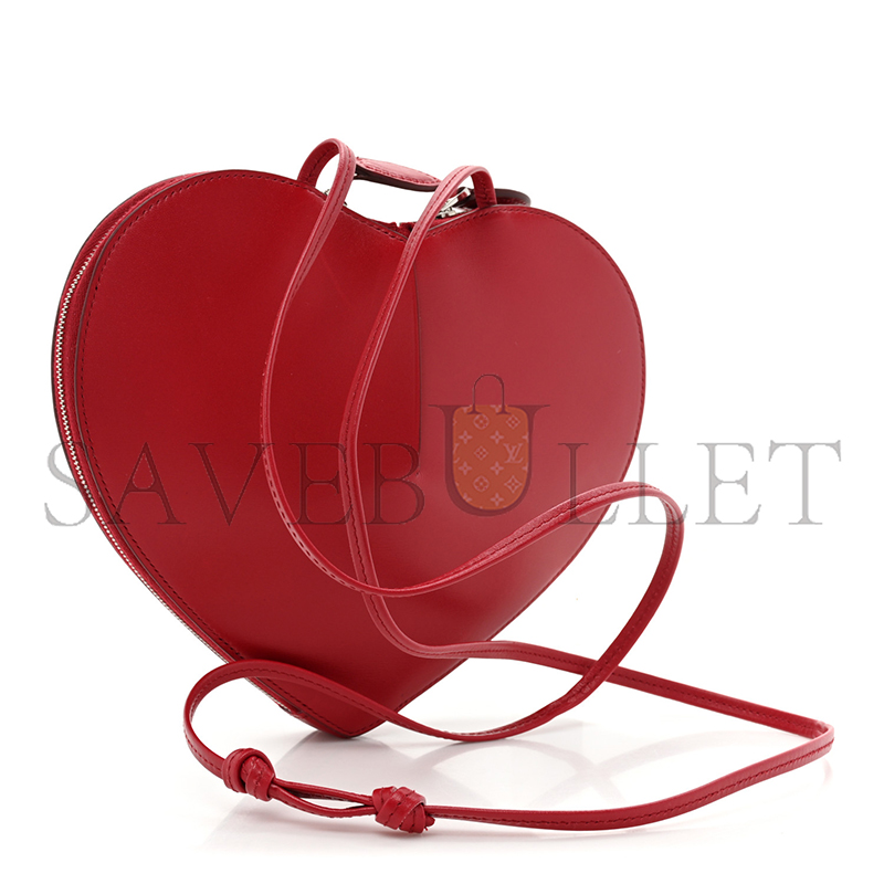 ALAIA LUX CALFSKIN LE COEUR BAG LACQUER RED 1357346 (21*19*2cm)