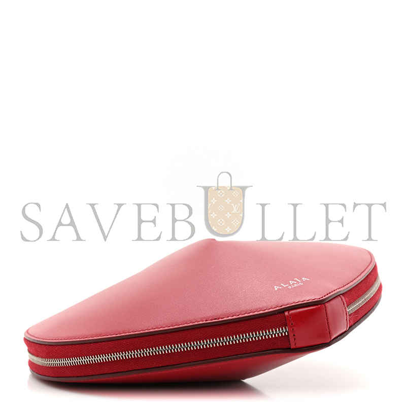 ALAIA LUX CALFSKIN LE COEUR BAG LACQUER RED 1357346 (21*19*2cm)