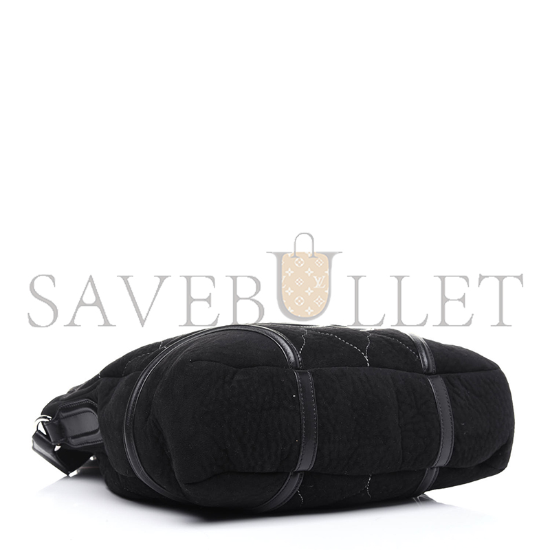 CHANEL MASTER SUEDE QUILTED RODEO DRIVE HOBO BLACK 744000 (36*33*10cm)