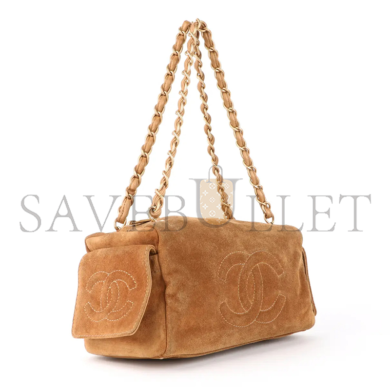CHANEL MASTER HANDBAG SUEDE BROWN A19288 (27*13*12cm)