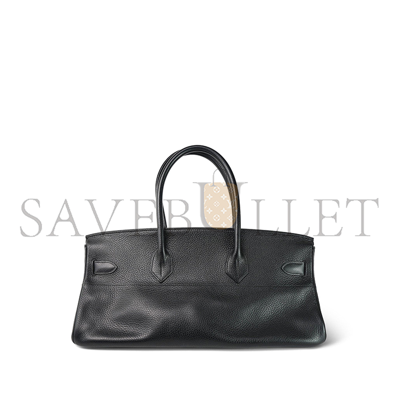 HERMES MASTER SHOULDER BIRKIN 42 JPG NOIR CLEMENCE GOLD PLATED 436528 (42*20*18cm)