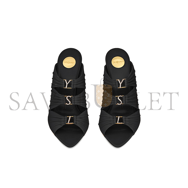 YSL EMILIE MULES IN SATIN CREPE 859545AAF4G1097