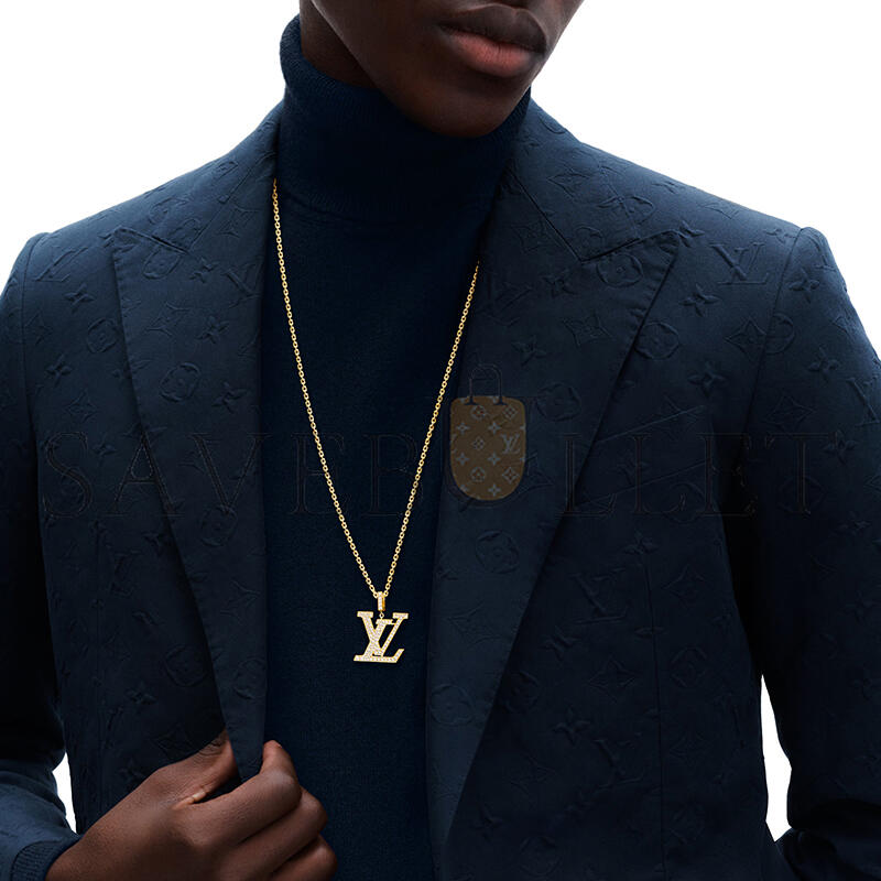 LOUIS VUITTON LV LARGE PENDANT, YELLOW GOLD AND DIAMONDS Q93848 LOUIS VUITTON LV LARGE PENDANT, YELLOW GOLD AND DIAMONDS Q93848