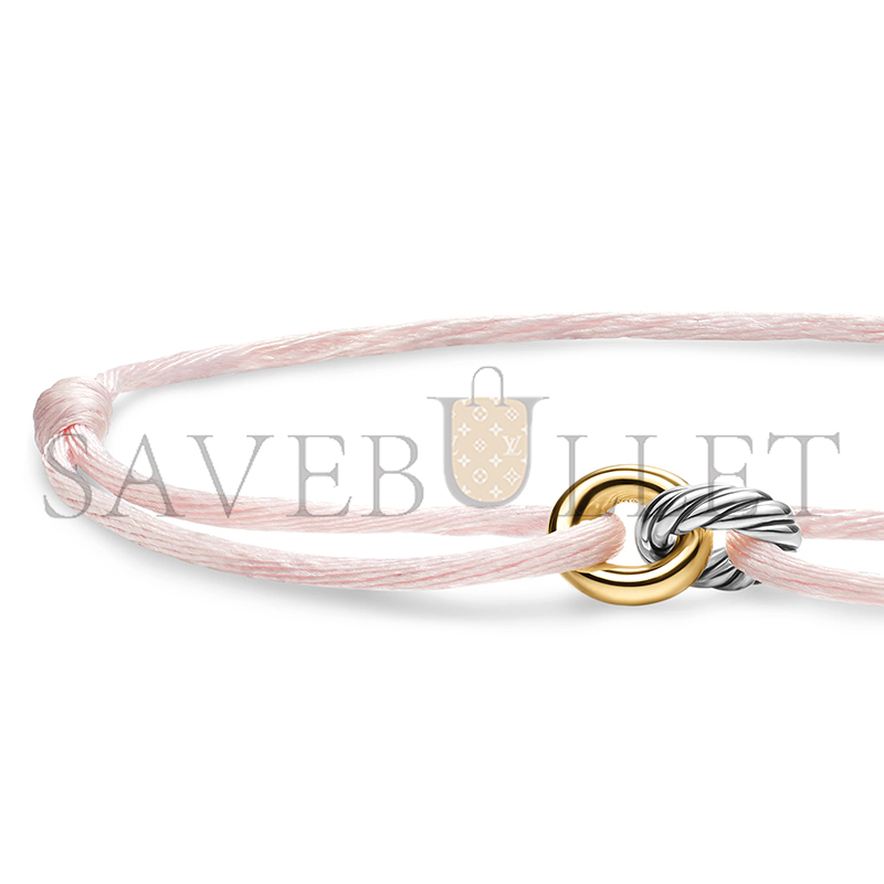 DAVID YURMAN SCULPTED CABLE LINKED CORD BRACELET B18445 S4LSH
