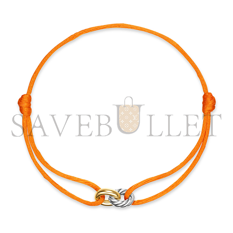 DAVID YURMAN SCULPTED CABLE LINKED CORD BRACELET B18445 S4ORG