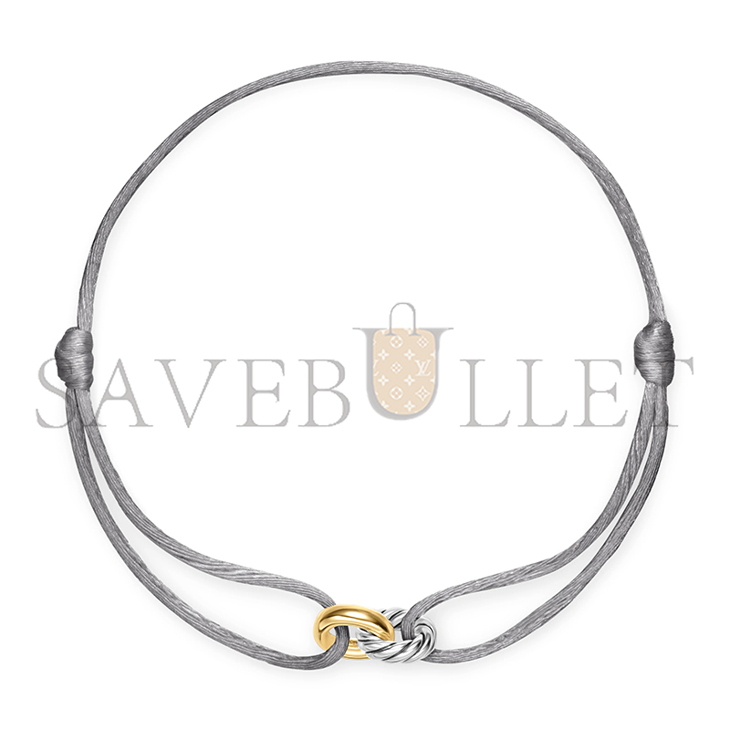 DAVID YURMAN SCULPTED CABLE LINKED CORD BRACELET B18445 S4SIL