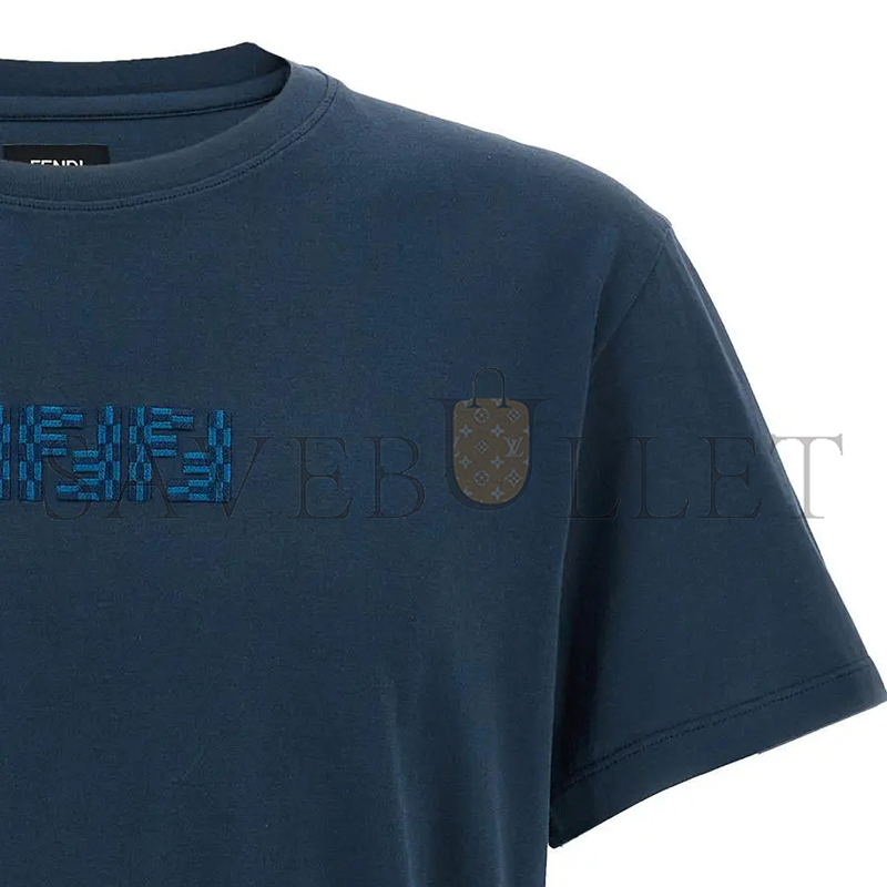 FENDI FF LABYRINTH CREW NECK T-SHIRT
