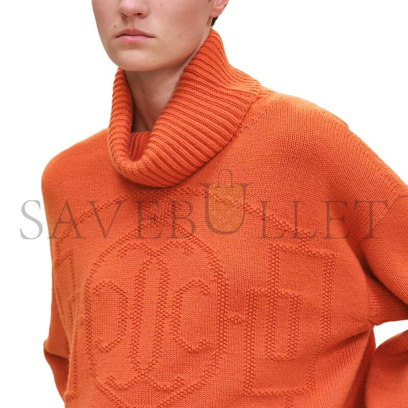HERMES H LIFT LONG-SLEEVE SWEATER H5H2622D1IG40