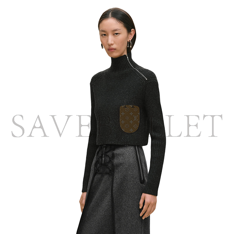 HERMES LONG-SLEEVE CROPPED SWEATER H5H2658DAFV40