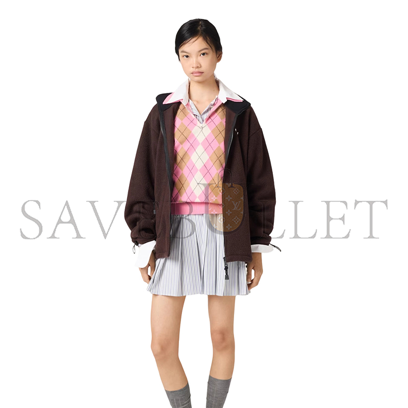 MIU MIU FLEECE ZIPPER JACKET MJL042