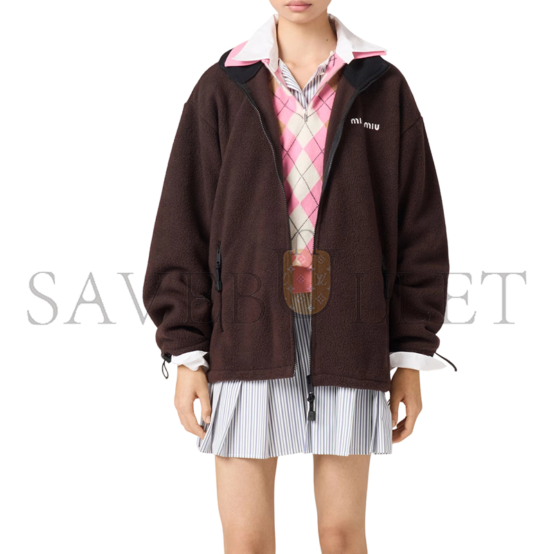 MIU MIU FLEECE ZIPPER JACKET MJL042 MIU MIU FLEECE ZIPPER JACKET MJL042