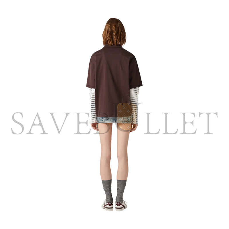 MIU MIU JERSEY POLO SHIRT MJL076 MIU MIU JERSEY POLO SHIRT MJL076