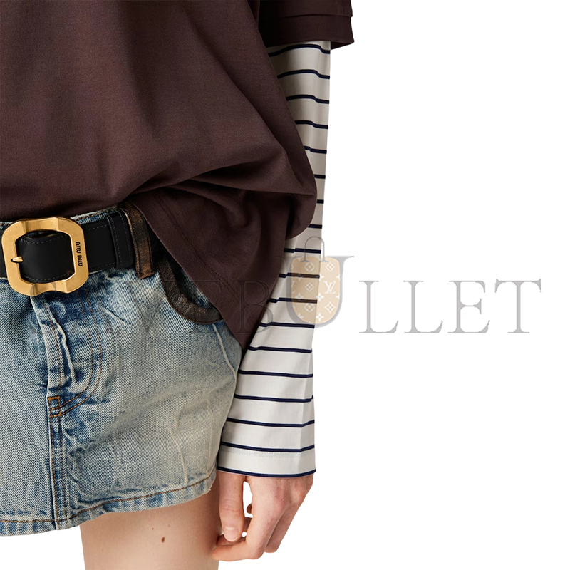 MIU MIU JERSEY POLO SHIRT MJL076 MIU MIU JERSEY POLO SHIRT MJL076