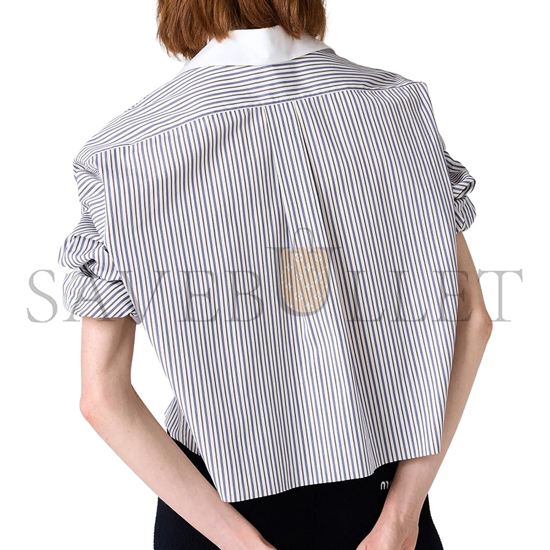 MIU MIU STRIPED POPLIN SHIRT MK1971 MIU MIU STRIPED POPLIN SHIRT MK1971
