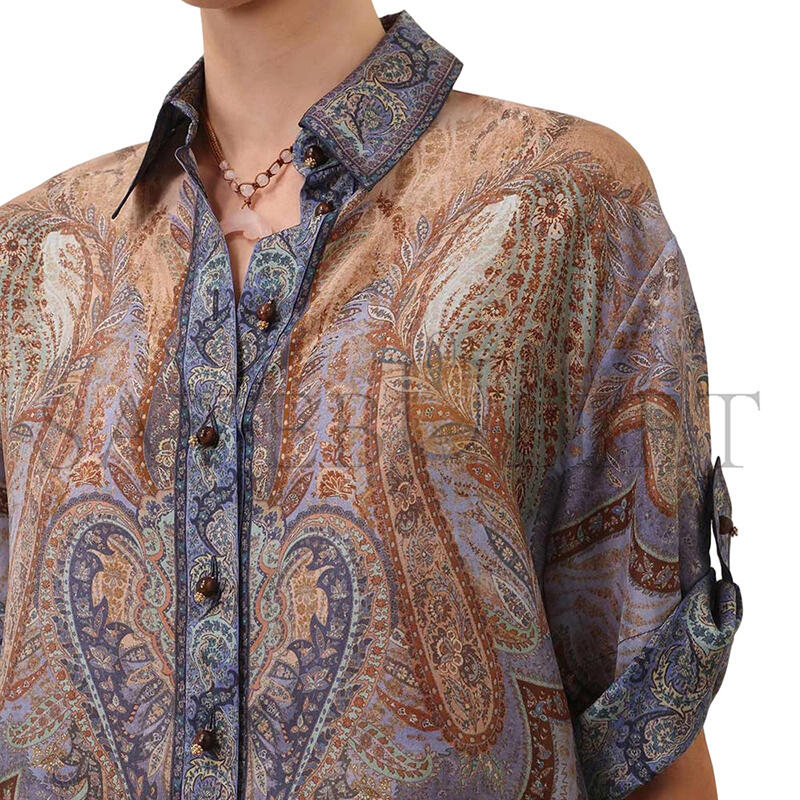 ZIMMERMANN WANDERLUST SHORT SLEEVE SHIRT 8624TRS262
