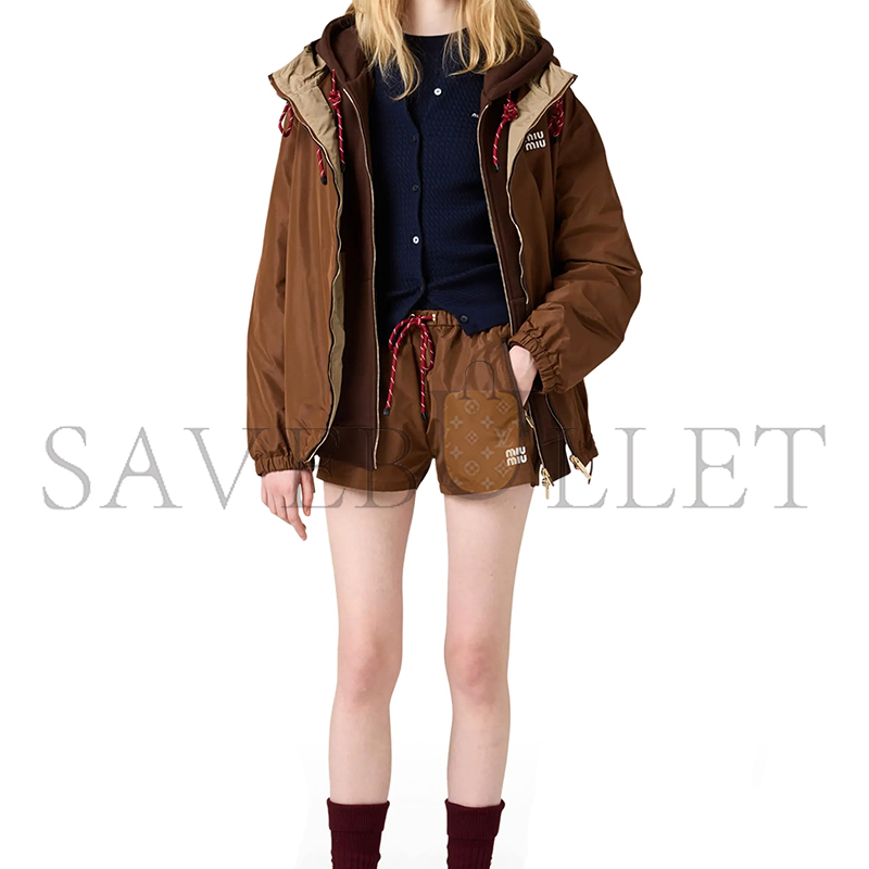 MIU MIU TECHNICAL DRAWSTRING SHORTS MP1809