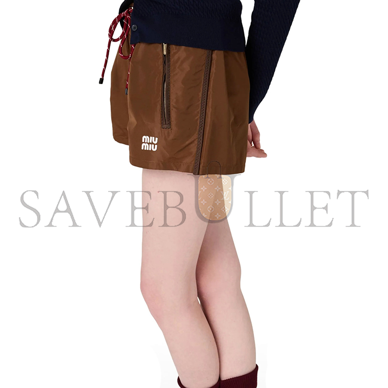 MIU MIU TECHNICAL DRAWSTRING SHORTS MP1809