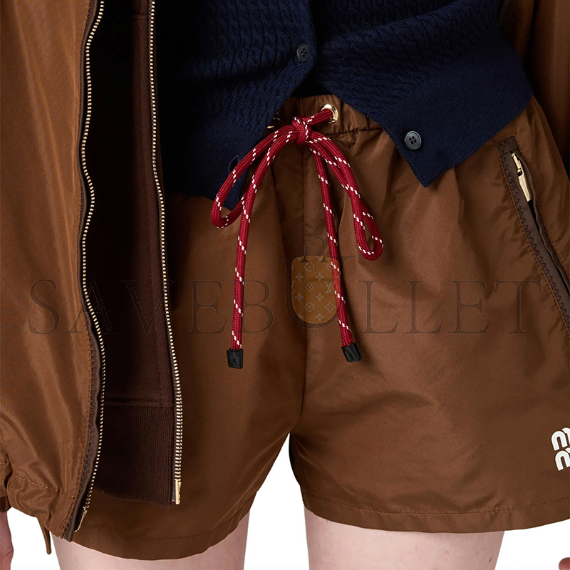 MIU MIU TECHNICAL DRAWSTRING SHORTS MP1809